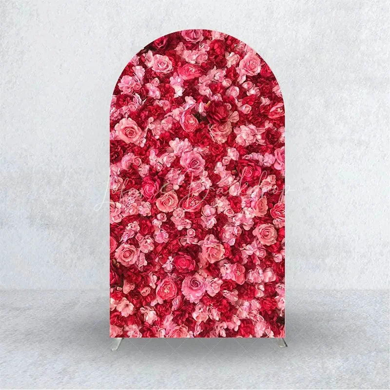 Lofaris Pink Carnation Floral Wall Arch Backdrop 3D Flowers Photo Prop Elegant Wedding Bridal Shower Decor