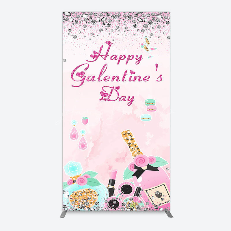 Lofaris Pink Diamonds Happy Galentines Day Arch Backdrop