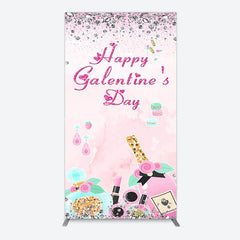 Lofaris Pink Diamonds Happy Galentines Day Arch Backdrop