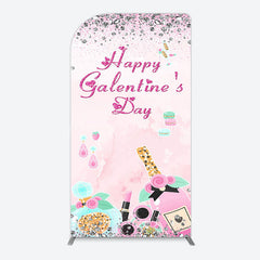 Lofaris Pink Diamonds Happy Galentines Day Arch Backdrop