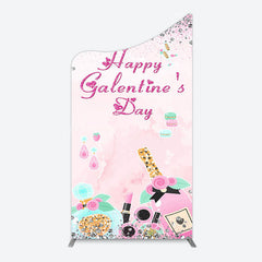 Lofaris Pink Diamonds Happy Galentines Day Arch Backdrop