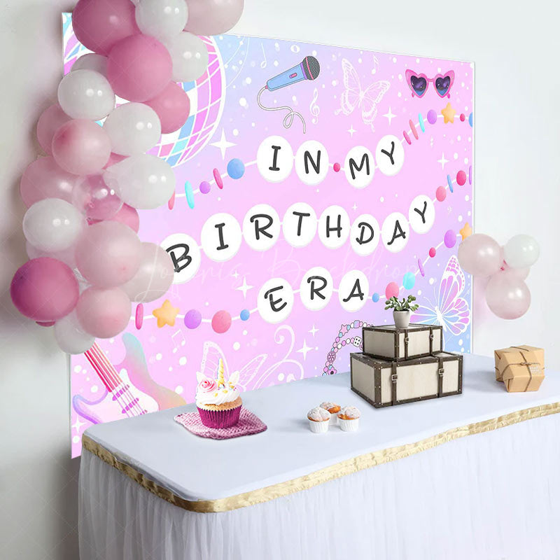 Lofaris Pink Disco Ball Musical In My Birthday Era Backdrop