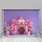 Lofaris pink fairytale circo tent cake Smash Photo Backdrop