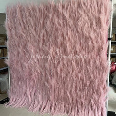 Lofaris Pink Feathery Artificial Flower Wall Backdrop Romantic Pampas Grass Style for Wedding and Baby Shower Decor