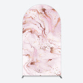 Lofaris Pink Floral Butterfly Marbled Birthday Arch Backdrop