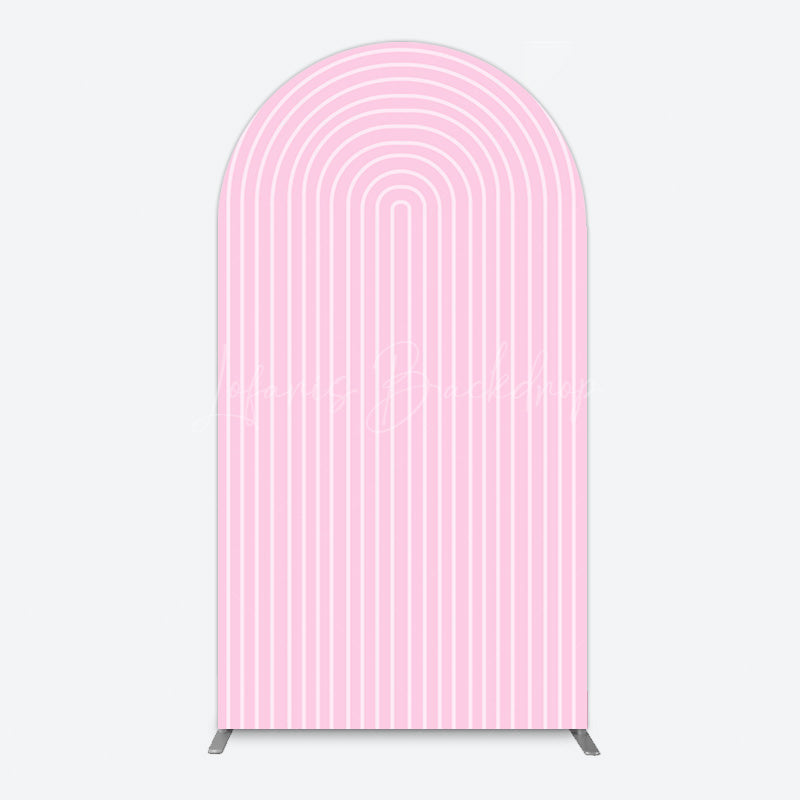 Lofaris Pink Floral Butterfly Marbled Birthday Arch Backdrop