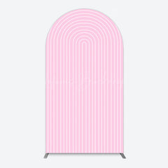 Lofaris Pink Floral Butterfly Marbled Birthday Arch Backdrop