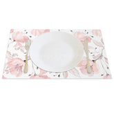Lofaris Pink Floral Fine Art Sweet Spring Set of 4 Placemats
