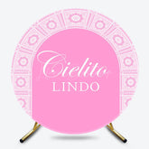 Lofaris Pink Floral Pattern Cielito Lindo Round Backdrop