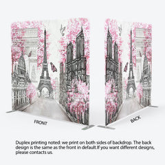 Lofaris Pink Floral Tree French Vibe Pillow Case Backdrop