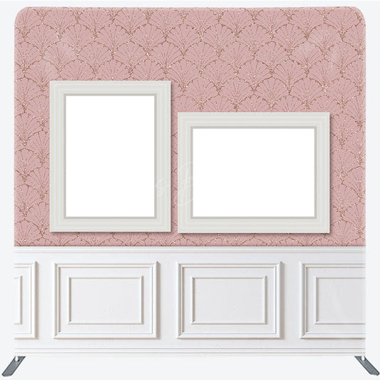 Lofaris Pink Flower Pattern Photo Wall Frame Backdrop