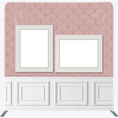 Lofaris Pink Flower Pattern Photo Wall Frame Backdrop