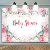 Lofaris Pink Flowers Spring Vibe Sweet Baby Shower Backdrop