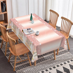 Lofaris Pink Glitter Pattern 40th Birthday Rectangle Tablecloth