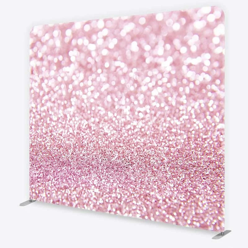 Lofaris Pink Glitter Tension Fabric Backdrop Sparkling Glamour Photography Studio Background