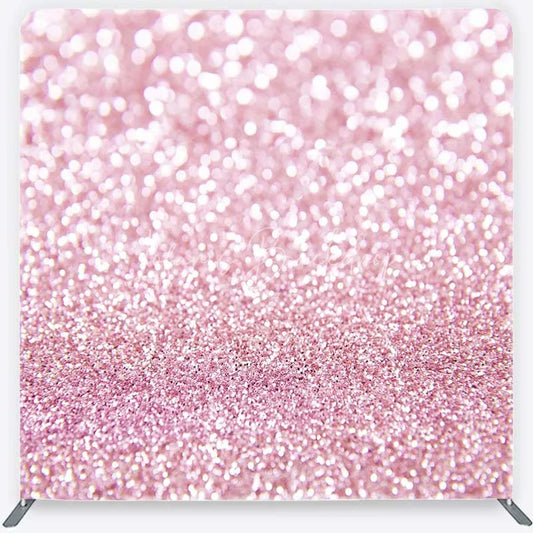 Lofaris Pink Glitter Tension Fabric Backdrop Sparkling Glamour Photography Studio Background