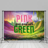 Lofaris Pink Goes Good With Green Witch Dance Party Backdrop