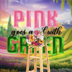 Lofaris Pink Goes Good With Green Witch Dance Party Backdrop