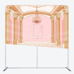 Lofaris Pink Gold Luxury Palace Square Double-Sided Backdrop