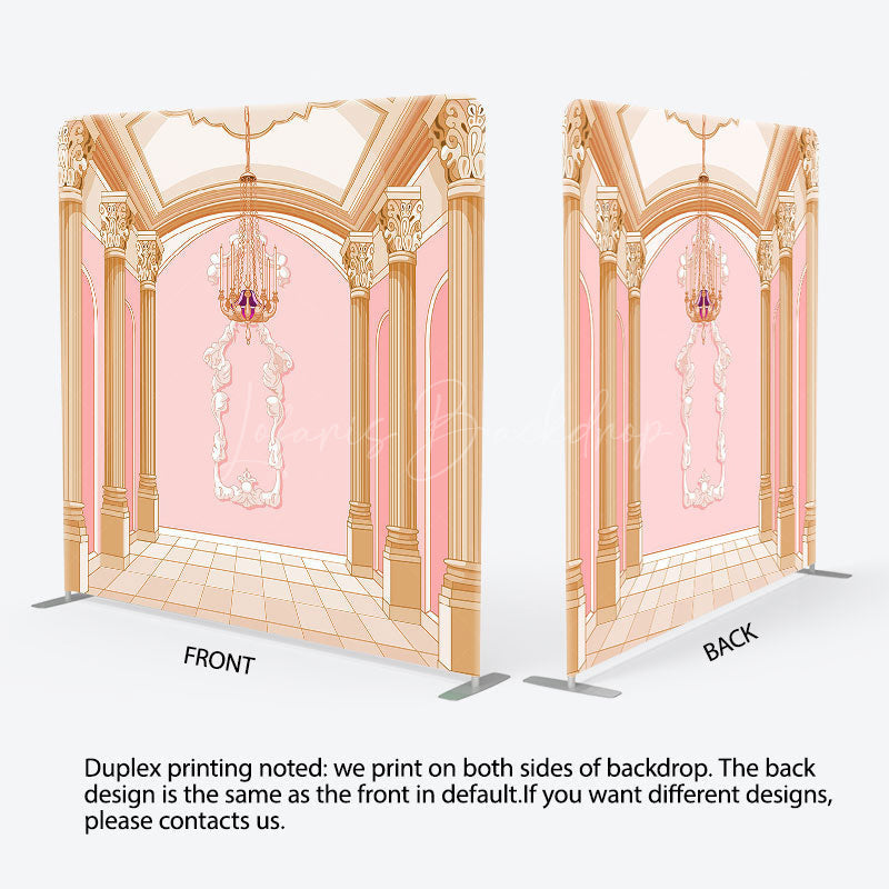 Lofaris Pink Gold Luxury Palace Square Double-Sided Backdrop