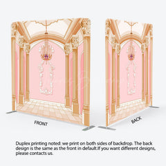 Lofaris Pink Gold Luxury Palace Square Double-Sided Backdrop