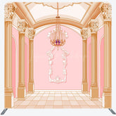 Lofaris Pink Gold Luxury Palace Square Double-Sided Backdrop