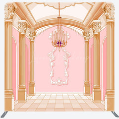 Lofaris Pink Gold Luxury Palace Square Double-Sided Backdrop