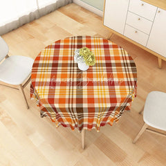 Lofaris Pink Halloween Round Tablecloth with Cute Pumpkin Bat and Ghost for Girly Spooky Party Decor