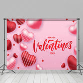 Lofaris Pink Hearts Romantic Happy Valentines Day Backdrop