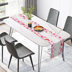 Lofaris Pink Hearts Romantic Valentines Day Table Runner