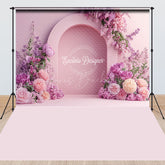Lofaris Pink Hollow Arch Wall Floral Wedding Combo Set Backdrop