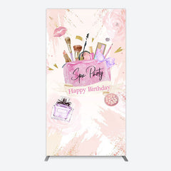 Lofaris Pink Lip Perfume Birthday Spa Party Arch Backdrop