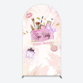 Lofaris Pink Lip Perfume Birthday Spa Party Arch Backdrop