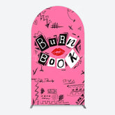Lofaris Pink Mean Girls Burn Book Birthday Arch Backdrop