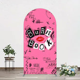 Lofaris Pink Mean Girls Burn Book Birthday Arch Backdrop