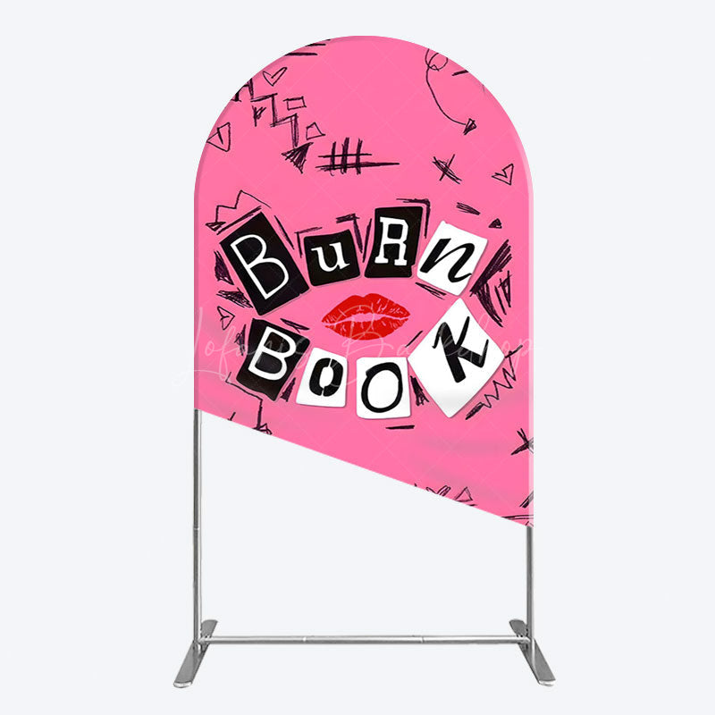 Lofaris Pink Mean Girls Burn Book Birthday Arch Backdrop