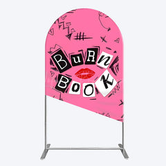 Lofaris Pink Mean Girls Burn Book Birthday Arch Backdrop