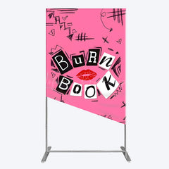 Lofaris Pink Mean Girls Burn Book Birthday Rectangle Backdrop