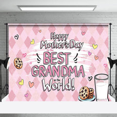Lofaris Pink Milk Cookie Best Grandma Mothers Day Backdrop