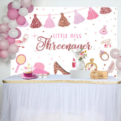 Lofaris Pink Princess Dress Little Miss Threenager Backdrop