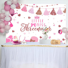 Lofaris Pink Princess Dress Miss Threenager Birthday Backdrop