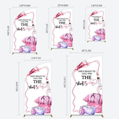 Lofaris Pink Ready To Call The Shots Nurse Grad Half Moon Arch Backdrop