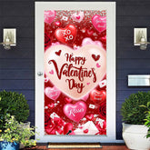 Lofaris Pink Red Hearts Balloon Valentines Day Door Cover