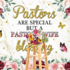 Lofaris Pink Red Rose Leaf Pastors Wife Appreciation Backdrop