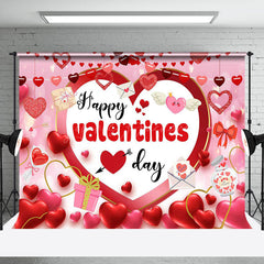 Lofaris Pink Romantic Balloons Happy Valentines Day Backdrop