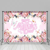 Lofaris Pink Romantic Floral Butterfly Mothers Day Backdrop