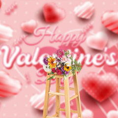 Lofaris Pink Romantic Love Hearts Valentines Day Backdrop