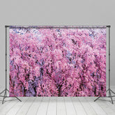 Lofaris Pink Sakura Forest Dense Blossoms Soft Warm Backdrop