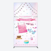 Lofaris Pink Sleepover Night Sweet Birthday Rectangle Backdrop