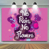 Lofaris Pink Splash No Rain Flowers Baby Shower Backdrop